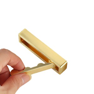 Wall Mounted Gold Rectangle <b>Hook</b> With Adhesive Tape Easy Install Minimalist Design For <b>Kitchen</b> Bathroom Storage - Product Image 1