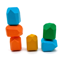 Blocs de construction en bois écologiques multicolores 5x4cm, pièces de construction personnalisables par gravure, jeux d'empilage, jeux d'imitation, loisirs créatifs