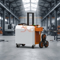 Machine de nettoyage laser à fibre pulsée 500W refroidie par air, source JPT, avec chariot et roues pour monter les escaliers, pour l'élimination de la rouille, de la peinture et de l'oxyde
