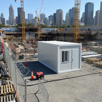 Rumah Kontainer Modular Portabel 20Ft, Rumah Kecil Prefabrikasi Baja, Kabin Kemah Luar Ruangan, Rumah Kontainer Bongkar Pasang
