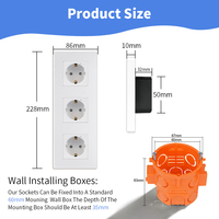ZigBee Socket Energy Monitor Double Smart 1-3 frame Meter Sockets Google Smart Life App Alexa EU Plástico Blanco