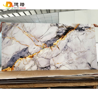 Revêtement mural en onyx rétro-éclairé en acrylique Matériau en pierre translucide Grande dalle pour intérieur pour villa chambre hôtel Plancher intérieur
