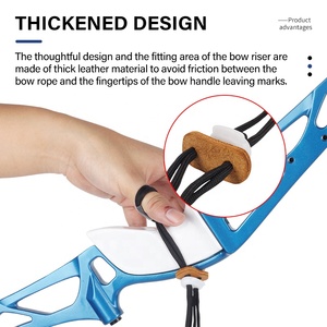 SPG Archery <strong>Bow</strong> Wrist <strong>Sling</strong> Straps Finger <strong>Sling</strong> Adjustable Handmade for Recurve <strong>Bows</strong> Hunting Target Shooting Accessories - Product Image 5
