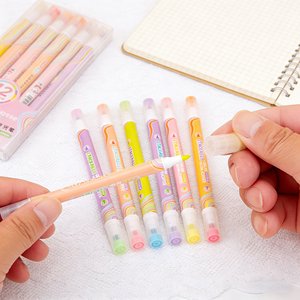 Marcadores de Doble Punta y Doble Color |   6 piezas/12 colores apilables <span class=keywords><strong>para</strong></span> escribir en diario y tomar notas - Product Image 1