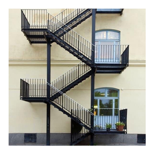<span class=keywords><strong>Escalera</strong></span> <span class=keywords><strong>de</strong></span> Seguridad Contra Incendios Plegable y Personalizable, Moderna, <span class=keywords><strong>de</strong></span> Acero Revestido Ignífugo para Interiores - Product Image 2