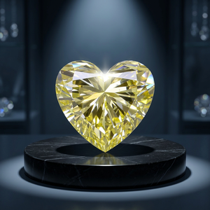 AURALUXURIA Diamante Amarillo Cultivado en Laboratorio con Corte Corazón Certificado por IGI Claridad VS2 Piedra Suelta Modelo LG24 Gujarat para Joyería - Product Image 4