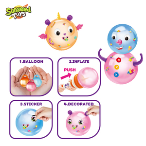 Kit de Inflador de Globos Divertido para Hacer Manualidades, Juguete Creativo para Niños, Máquina para Hacer Bolas Adhesivas Mágicas con Pegatinas y Piezas Decorativas - Product Image 1