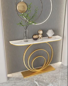 La table de porche est moderne et simple, et la maison est légère et luxueuse, et la table de porche en fer forgé contre le mur - Product Image 5