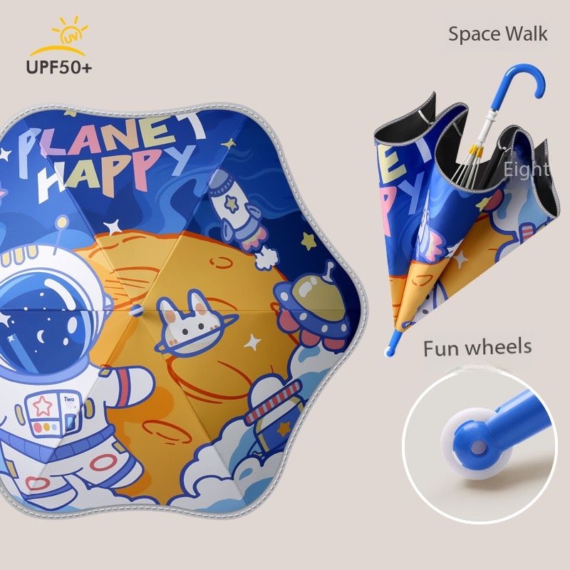 Promenade dans l'espace de style poulie à coins arrondis
