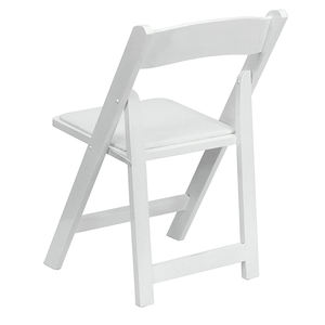 Sillas plegables de plástico de resina blanca para boda, asientos acolchados, modernas, baratas, en oferta - Product Image 2