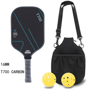 Pala de Pickleball de Fibra de Carbono T700 de 16 mm Aprobada por la USAPA con Bolsa de Transporte y Pelotas - Product Image 1
