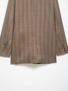 Womens 2026 Spring Plaid Blazer Stand Collar Casual Jacket European American Fashion Tailored <strong>Suit</strong> Coat <strong>Ladies</strong> Office Business - Product Image 6