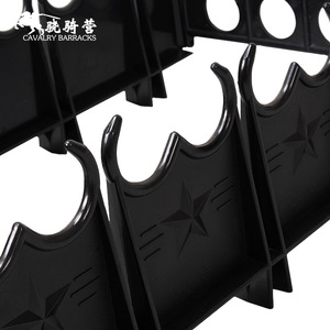 Cavalry Barracks Shield Stand ABS Material <b>Black</b> Security Equipment Storage Rack For Riot Gear - Product Image 1