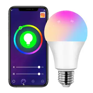 스마트 라이프 투야 APP 제어 디밍 RGB + CW + WW LED 색상 변경 조명 와이파이 스마트 전구 와이파이 알렉사 9W 850LM 10W 1000LM AC