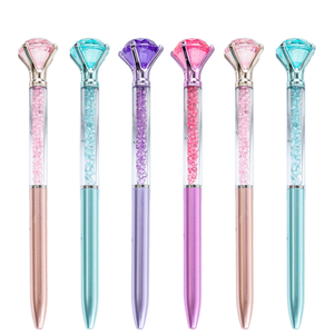 Mehrfarbiger Großer Diamant-Stift mit Anpassbarem Logo Rotierender Werbegeschenk-Stift mit 0,5mm Schreibbreite Farbige Kristallspitze - Product Image 1