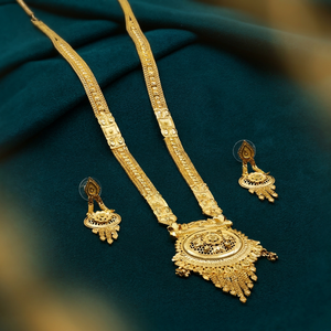 Wholesale Fashion 14K 18K 24K Micro Gold Plated Jewelry, Brass Gold Filled Floral Design Jewelry Set, Forming <b>Long</b> <b>Necklaces</b> Set - Product Image 1