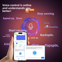 Machine de service de tennis de table Pusang DoraPro avec contrôle par application, auto-programmable, pour entraînement à domicile et pour les élèves du collège