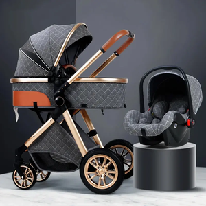 Cochecito de Bebé 4 en 1 Plegable con Marco de Aleación de Aluminio Ligero, Sistema de Plegado Rápido y Asiento para Automóvil para Niños de 0 a 3 Años - Product Image 5