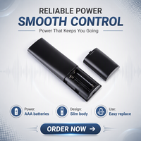 Remote Control Universal 2.4G 13 Tombol Warna Hitam Original Pabrik untuk Smart TV/PC/Android TV Box/Tablet/Proyektor