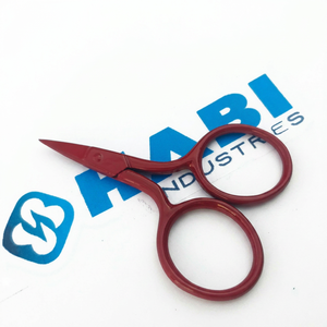 Needle Pointed Red Color Coated Handle Classic Embroidery Scissors With sharp and Straight Blades 2.75" Small Fancy Scissors - Product Image 1