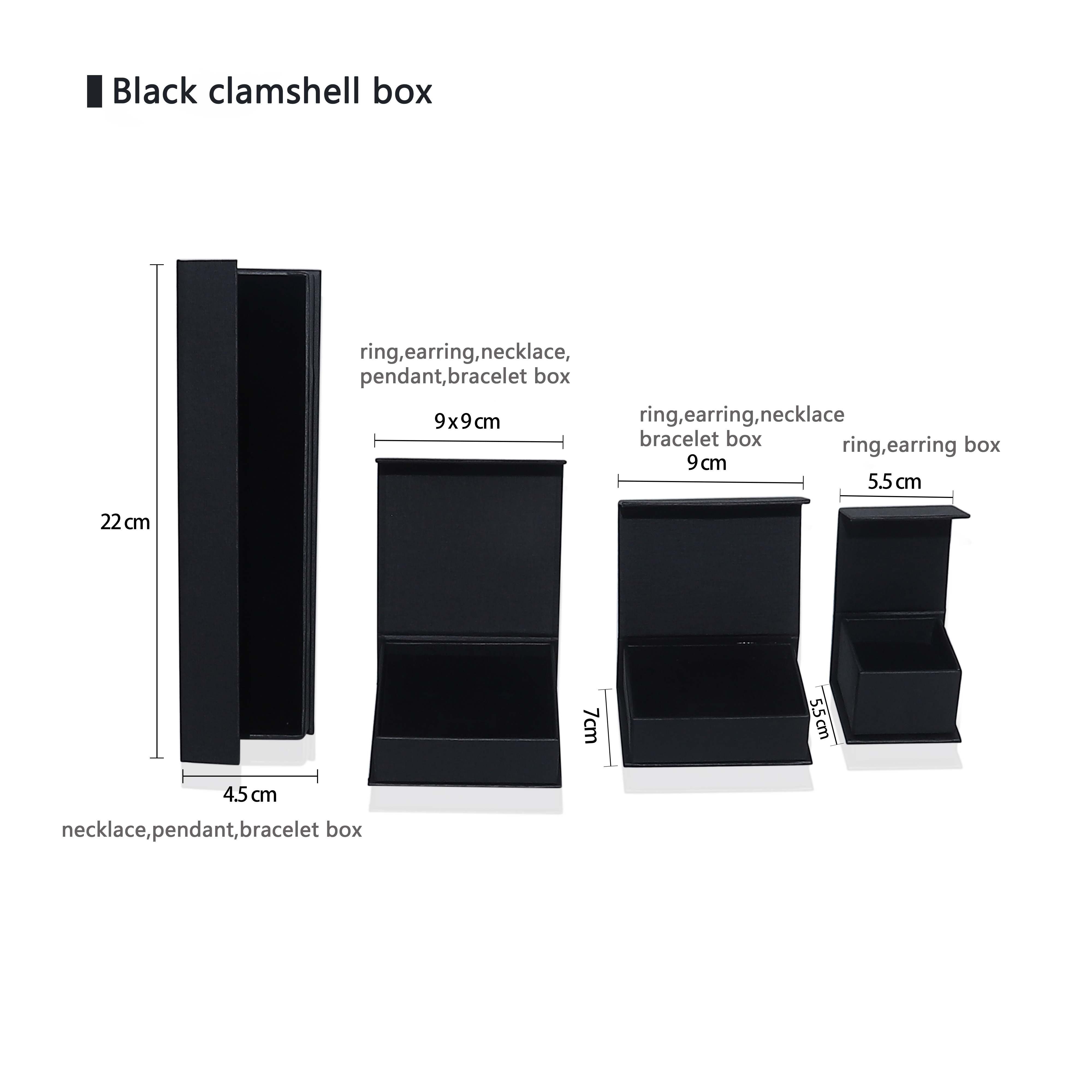 Black jewelry box set