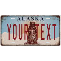 Carteles de chapa Retro Vintage decorativos de 15*30cm, placa de matrícula impresa en relieve, póster de Metal para garaje de coche con precio de fábrica