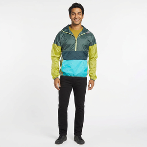 Hot Sale <b>Men's</b> High Street Style Windbreaker <b>Jacket</b> Customized Outdoor <b>Long</b> Sleeved Color Block Windproof Design - Product Image 1