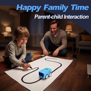 Mini Bus RC Magique 2.4G, Voiture Inductive qui Suivra la Ligne Tracée, Mini Bus Magique Interactif avec Modes Suivez et Évadez par Geste - Product Image 5