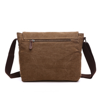 ZUOLUNDUO Sac Messager pour Ordinateur Portable Couleur Unie, Sac à Bandoulière en Toile pour Homme