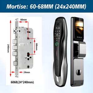Tuya WiFI 3D Nhận dạng khuôn mặt thông minh khóa cửa với máy ảnh và vân tay ổ khóa thông minh cho cửa trước bàn phím điện tử thông minh - Product Image 5