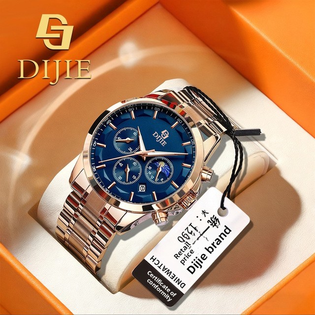 Designer Men's Alloy Watch Stainless Steel Band 20mm Luminous Pointer Dial 41mm High-end Quartz Fashion Casual Watch