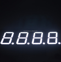 Écran d'affichage numérique LED à 7 segments, 4 chiffres, segments blancs, 5V, publicité intérieure pour les magasins de détail et les centres commerciaux
