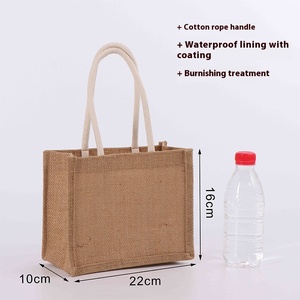 <strong>Custom</strong> <strong>Printing</strong> logo Recyclable Cotton Linen <strong>Jute</strong> <strong>Tote</strong> <strong>Bag</strong> Portable Handled Shopping Retro <strong>Tote</strong> <strong>Bag</strong> for Gift and Promotion - Product Image 6