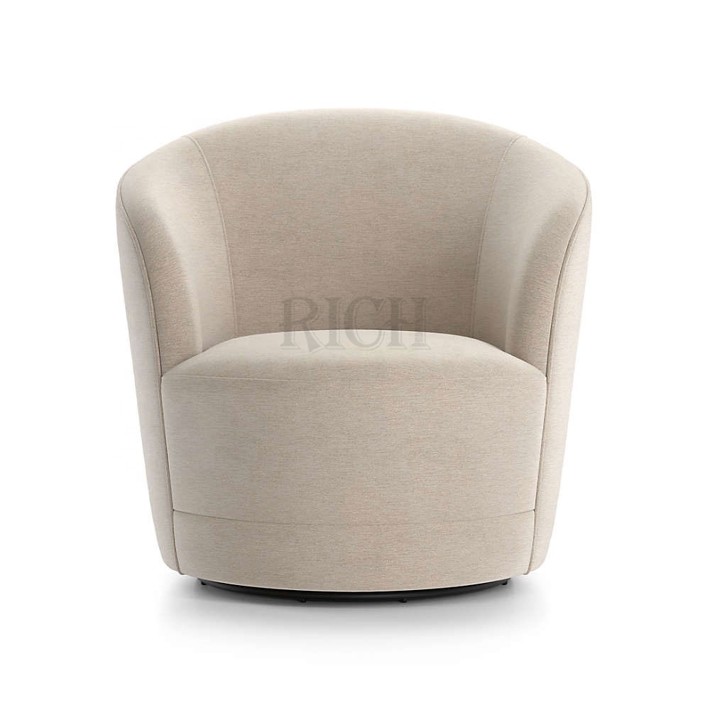 Sillones de sala Nordic современной гостиной поворотный цилиндр кресло-диван с тканевой микрофибра Ванна Акцент стул