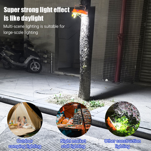 Xách tay IP66 năng lượng mặt trời đèn pha <span class=keywords><strong>200W</strong></span>/300W <span class=keywords><strong>LED</strong></span> Cắm trại Lều đèn ánh sáng mạnh mẽ có thể sạc lại với cơ thể nhựa sử dụng ngoài trời - Product Image 3