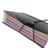 Carpeta Archivadora Expandible Tipo Acordeón UNUS Negra Impermeable de Plástico PP con 24 Bolsillos para Documentos Tamaño A4/Carta