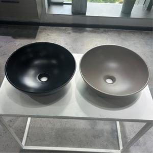 Hiện đại tối giản Matte kết thúc trắng đá nhân tạo phòng tắm rửa tay lưu vực bề mặt rắn truy cập dầu gội chìm cho khách sạn - Product Image 4