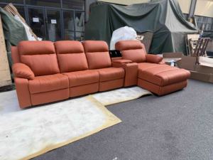 Modern Luxury Power Reclining Sofa Synthetic Leather Living Room Furniture Set USB Ports <b>Electric</b> Recliner Extendable Metal - Product Image 3