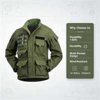Veste coupe-vent d'extérieur imperméable pour homme Beetle Mark 5 Hurricane Winter, style motard mi-long, couleur unie, en polaire.