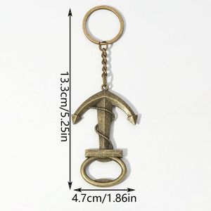Décapsuleur porte-clés vintage en forme d'ancre, thème nautique, cadeaux pour invités de mariage avec sacs en organza - Product Image 6