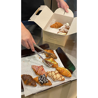 Boîte à brownies au chocolat avec conception de logo personnalisée avec diviseur boîte d'emballage pour pâtisserie cuisson boulangerie croissant gâteau français éclairs