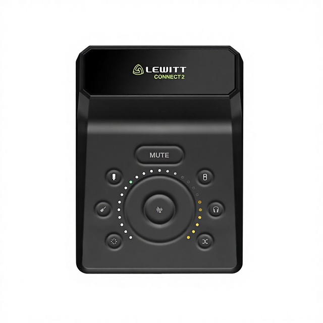 Lewitt CONNECT 2 2-Channel USB Audio Interface XLR Hi-Z Input-Autosetup Clipguard Denoiser 3 Preamps-User-Friendly