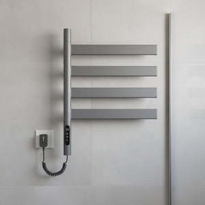 Sèche-serviettes électrique en acier inoxydable, chauffe-serviettes mural, sèche-serviettes double de luxe avec séchoir pour salle de bain SPA - Product Image 2