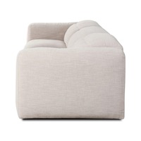 Canapé modulaire en tissu beige moderne en forme de L, canapé inclinable 3 places avec repose-pieds extensible, confortable pour le salon
