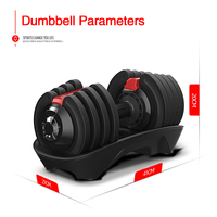 Ensemble de poids réglables 24 kg pour haltères, fourni directement par l'usine, entraîneur de gym intégré, utilisation universelle, acier au silicium durable