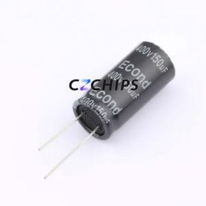 ตัวเก็บประจุอิเล็กโทรไลต์อะลูมิเนียมแบบ Through-Hole ขนาด 150uF400V18x36KM, รูขนาด D18xL36 มม., 150uF 20%, 400V, 610mA-120Hz - Product Image 1