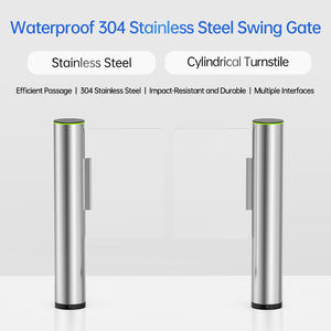 Fabrication Résistance aux intempéries Installation extérieure Carte <span class=keywords><strong>RFID</strong></span> haute vitesse Reconnaître le tourniquet cylindrique en acier inoxydable - Product Image 5