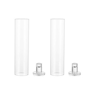 Clear Wedding Christmas Cylinder Glass Candlestick <strong>Holder</strong> Centerpiece <strong>Windproof</strong> Glass Tube Taper <strong>Candle</strong> <strong>Holder</strong> - Product Image 2