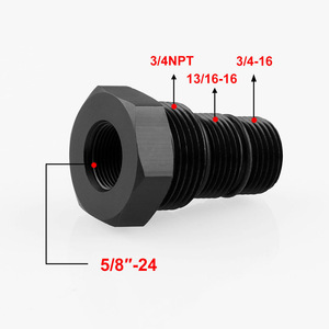 Getitall Oil Filter <b>Adapter</b> 1-2-28 Threaded Fitting Carbon Steel Piano Black - Product Image 3