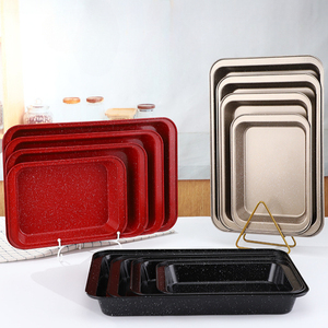 Plat à lasagna rectangulaire profond <span class=keywords><strong>en</strong></span> acier au carbone antiadhésif pour la cuisson des casseroles et des rôtis, ustensile de cuisine - Product Image 1